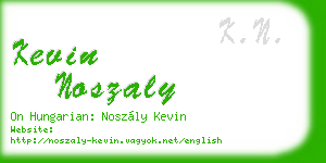 kevin noszaly business card