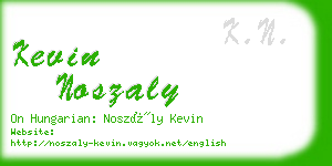 kevin noszaly business card